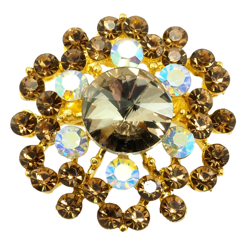 Брошь Коричневый Цветок фото №1