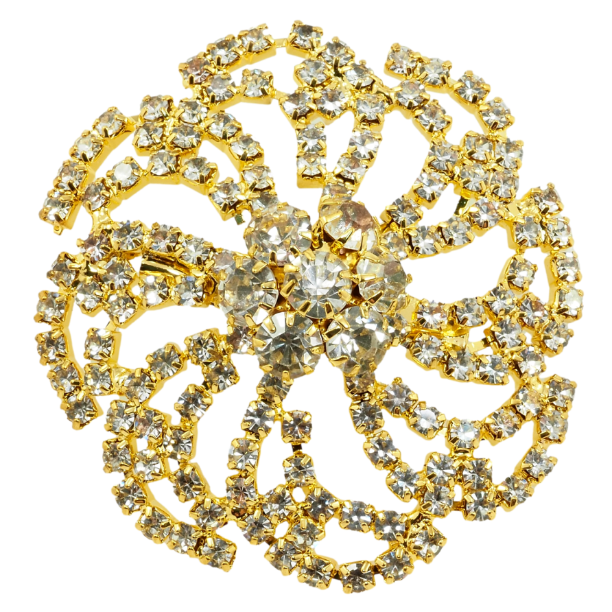 Брошь Снежинка с стразами фото №1 Брошь Снежинка с стразами фото №1