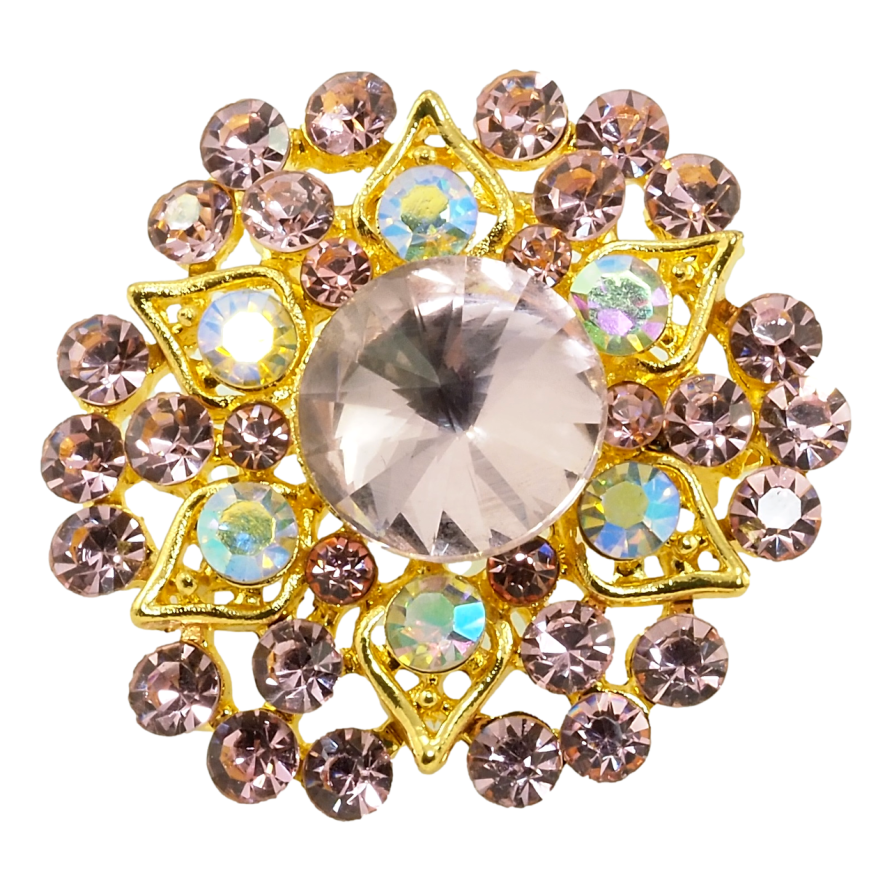 Брошка Квіточка з фіолетовими стразами фото №1 Брошка Квіточка з фіолетовими стразами фото №1