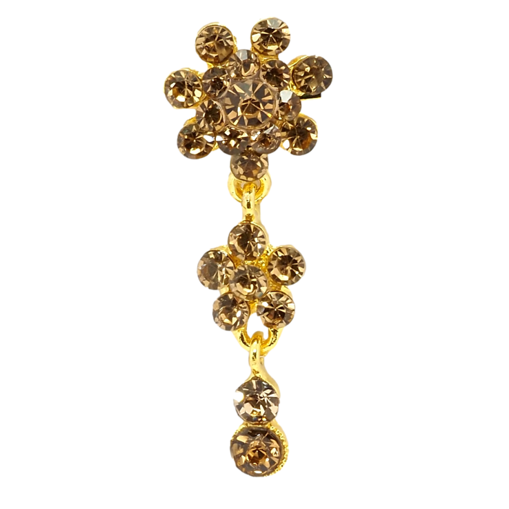 Брошь Кристальные коричневые цветочки фото №16 Брошь Кристальные коричневые цветочки фото №16