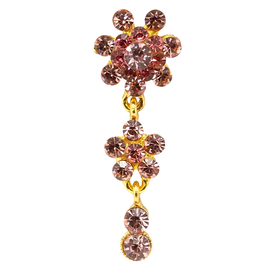 Брошка Кристальні фіолетові квіточки фото №1 Брошка Кристальні фіолетові квіточки фото №1