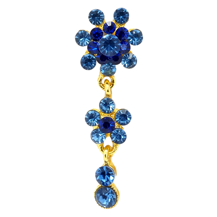 Брошь Кристальные синие цветочки фото №7 Брошь Кристальные синие цветочки фото №7