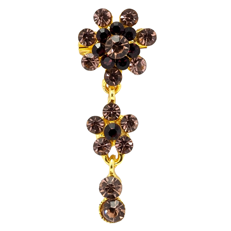 Брошь Кристальные бордовые цветочки фото №20 Брошь Кристальные бордовые цветочки фото №20