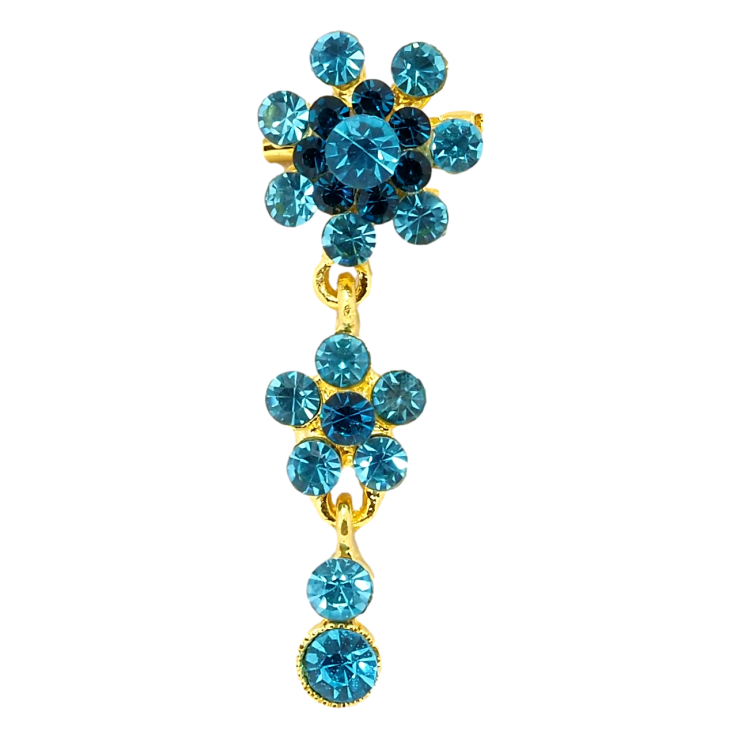 Брошь Кристальные голубые цветочки фото №19 Брошь Кристальные голубые цветочки фото №19