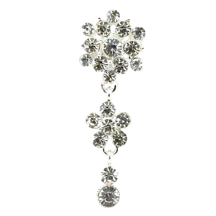 Брошь Кристальные белые цветочки фото №22 Брошь Кристальные белые цветочки фото №22