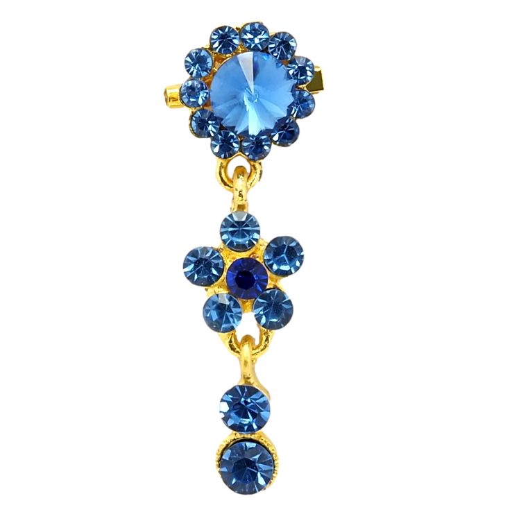 Брошь Кристальные синие цветочки фото №8 Брошь Кристальные синие цветочки фото №8