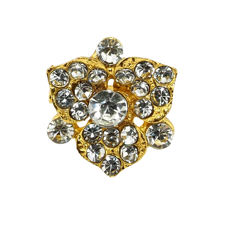 Брошь Цветок из страз фото №5