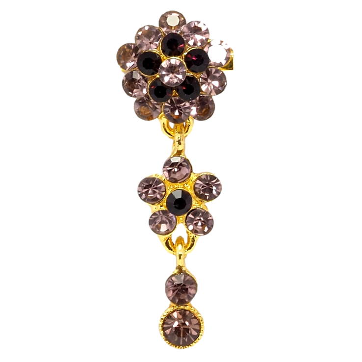 Брошка Квіткова підвіска з бордових страз фото №21 Брошка Квіткова підвіска з бордових страз фото №21