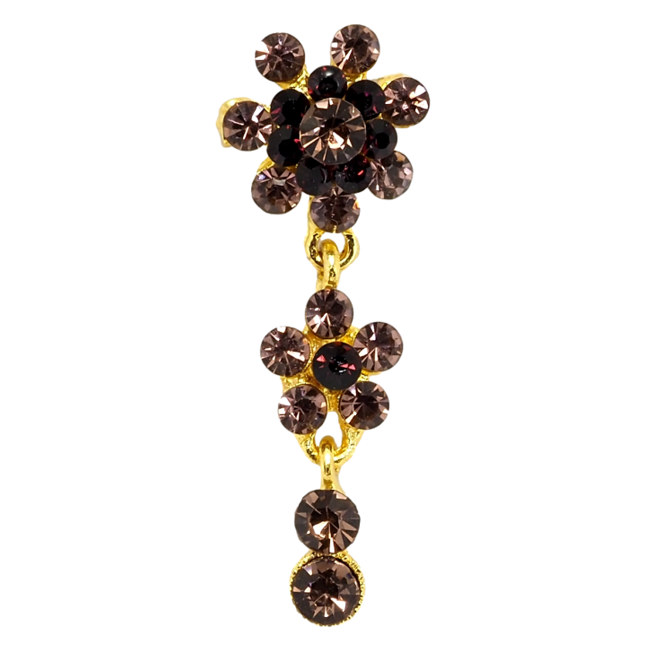 Брошка Квіткова підвіска з бордових страз фото №22 Брошка Квіткова підвіска з бордових страз фото №22