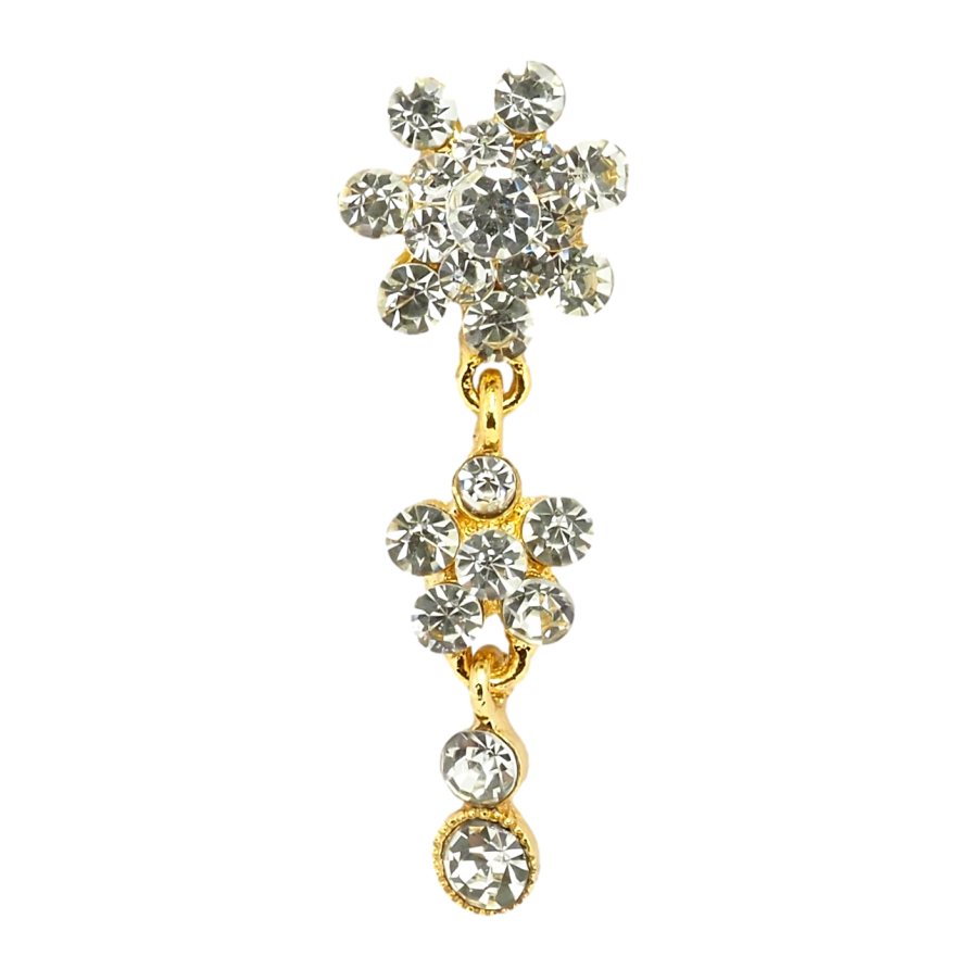 Брошка Квіткова підвіска зі страз фото №1 Брошка Квіткова підвіска зі страз фото №1