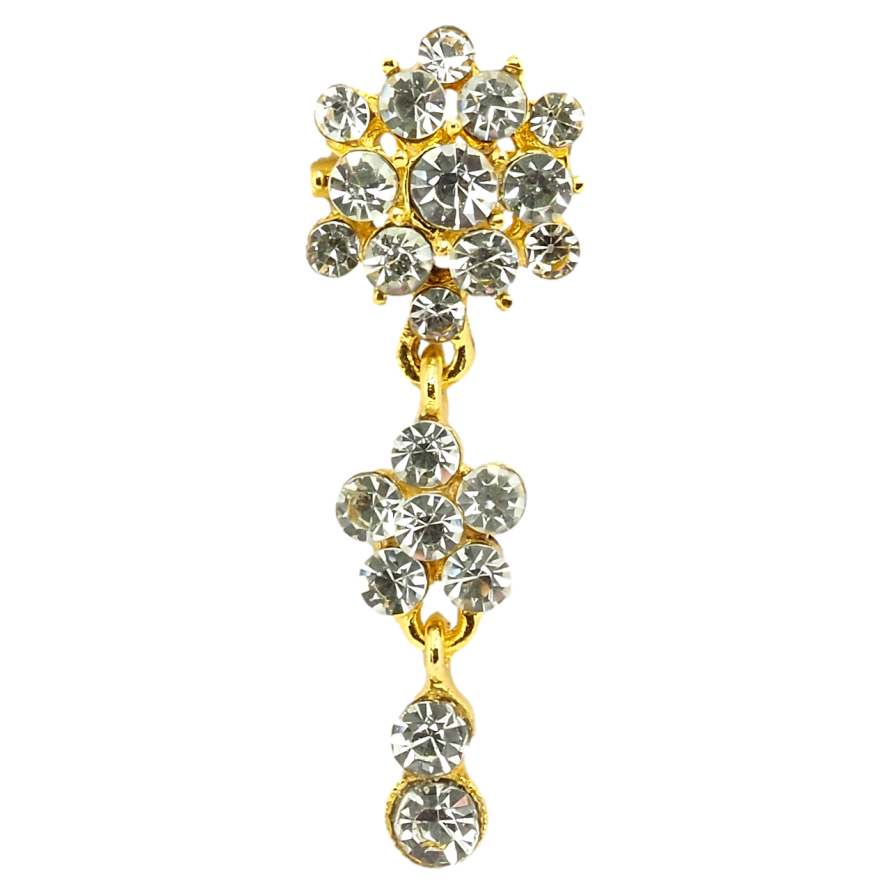 Брошка Квіткова підвіска зі страз фото №1 Брошка Квіткова підвіска зі страз фото №1