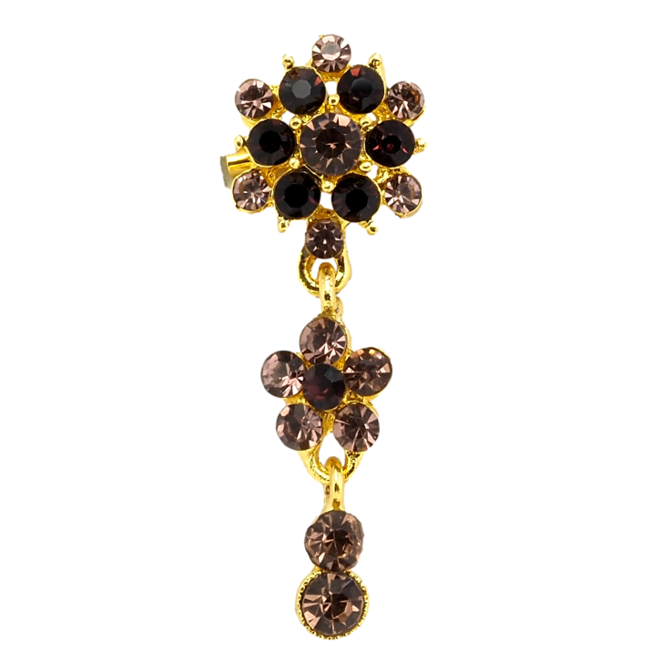 Брошка Квіткова підвіска з бордових страз фото №23 Брошка Квіткова підвіска з бордових страз фото №23