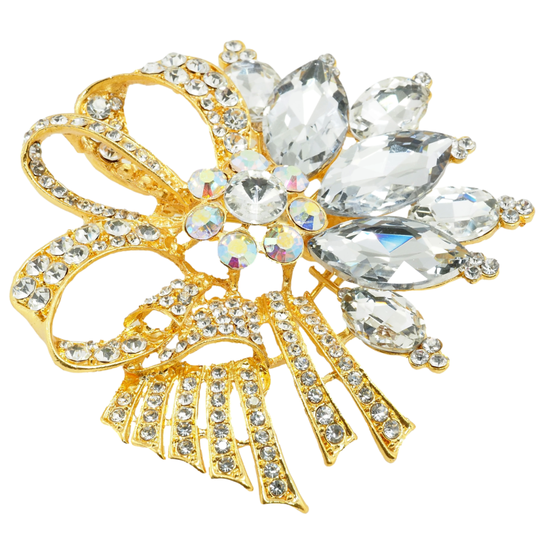 Брошка Великий букет зі стразами фото №1