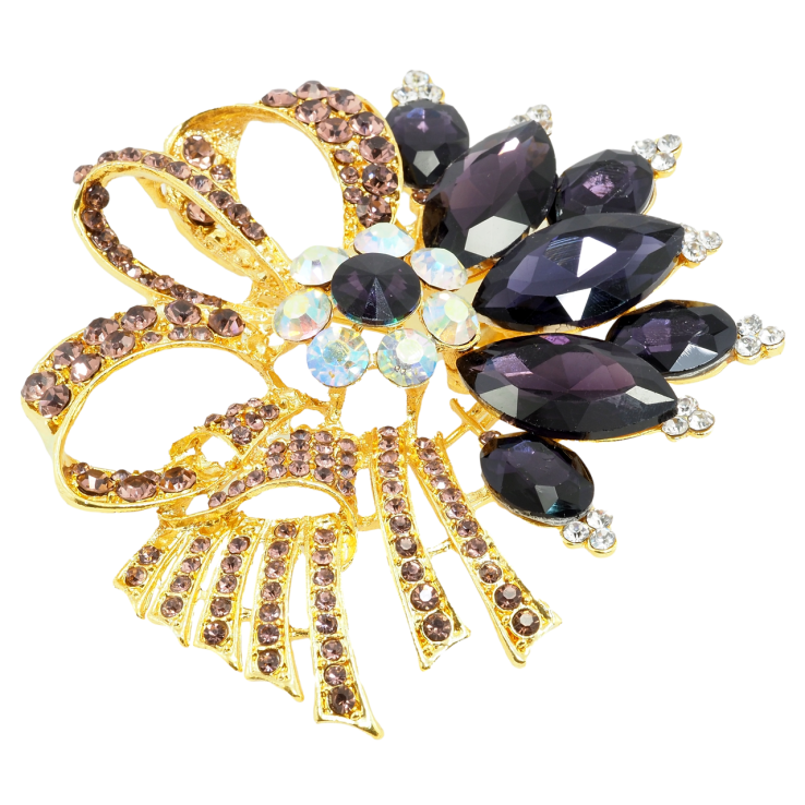 Брошь Большой букет с бордовыми стразами фото №20 Брошь Большой букет с бордовыми стразами фото №20