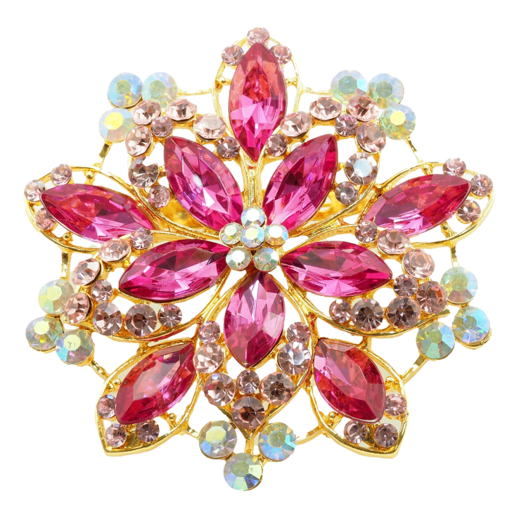 Брошь-кулон Квітка з рожевими стразами фото №23 Брошь-кулон Квітка з рожевими стразами фото №23