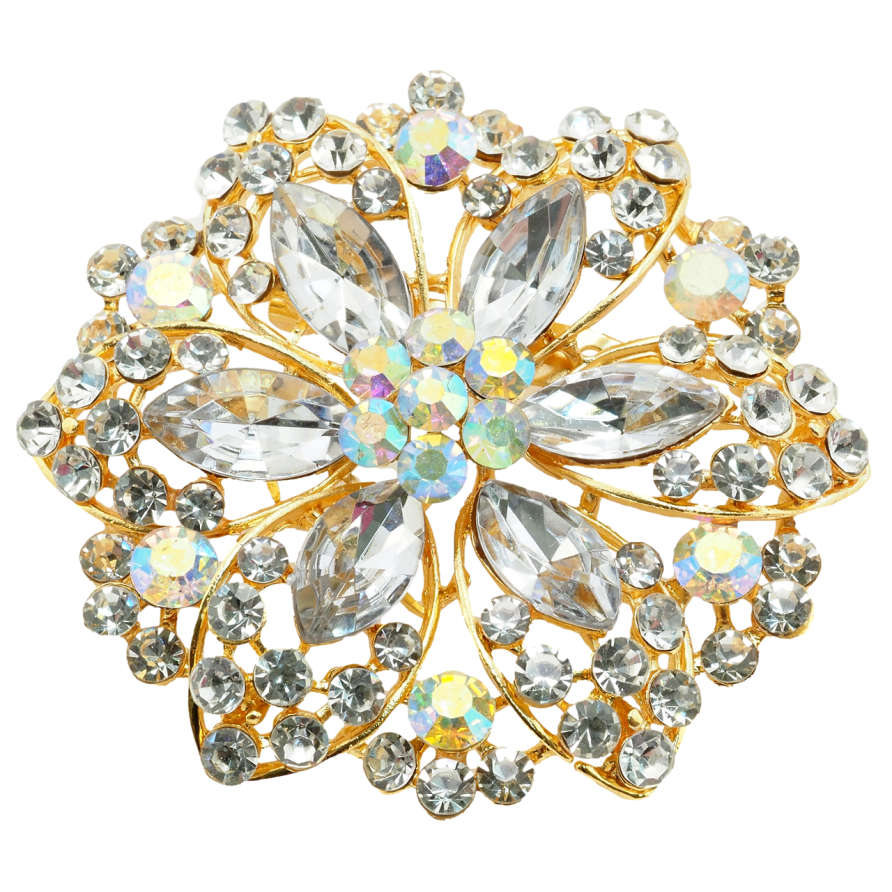 Брошь Цветок со стразами фото №1 Брошь Цветок со стразами фото №1