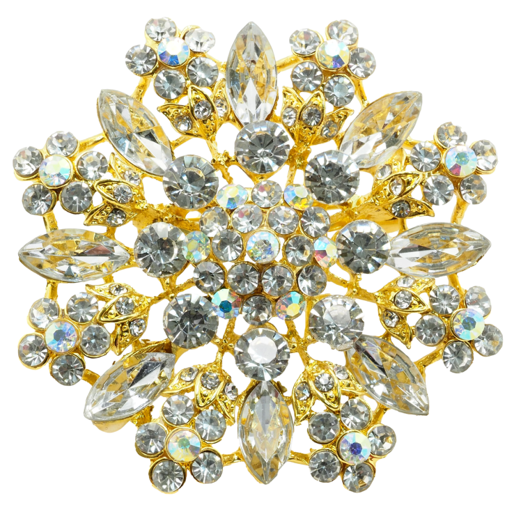 Брошка Квітка зі стразами фото №24