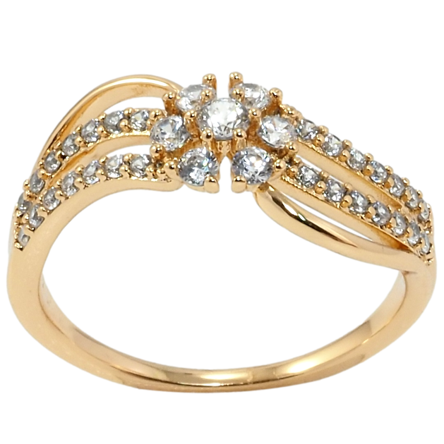 Кольцо Xuping Позолота 18K Кристальный цветок фото №1