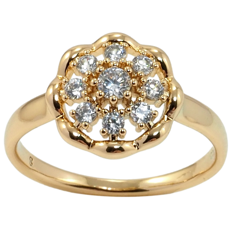 Каблучка Xuping Позолота 18K Квітка фото №1