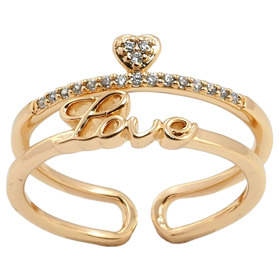 Каблучка Xuping Позолота 18K Кохання фото №1