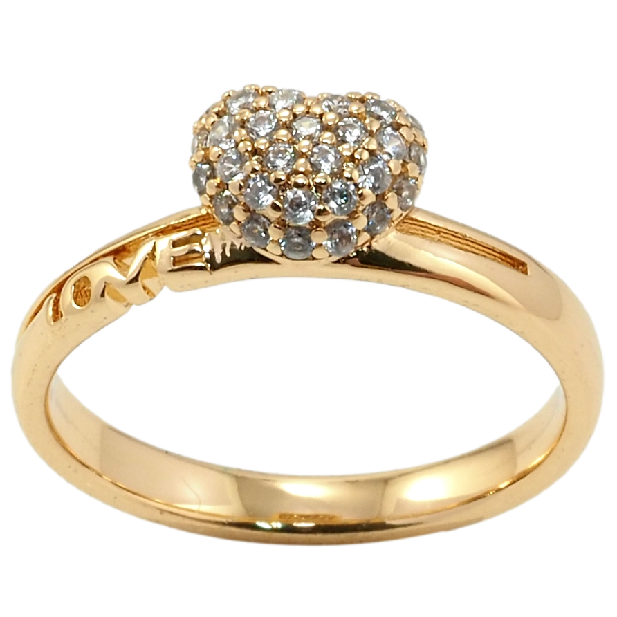 Каблучка Xuping Позолота 18K Серце з цирконієм фото №1