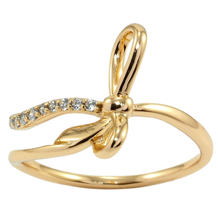 Кольцо Xuping Позолота 18K Бант фото №1 Кольцо Xuping Позолота 18K Бант фото №1