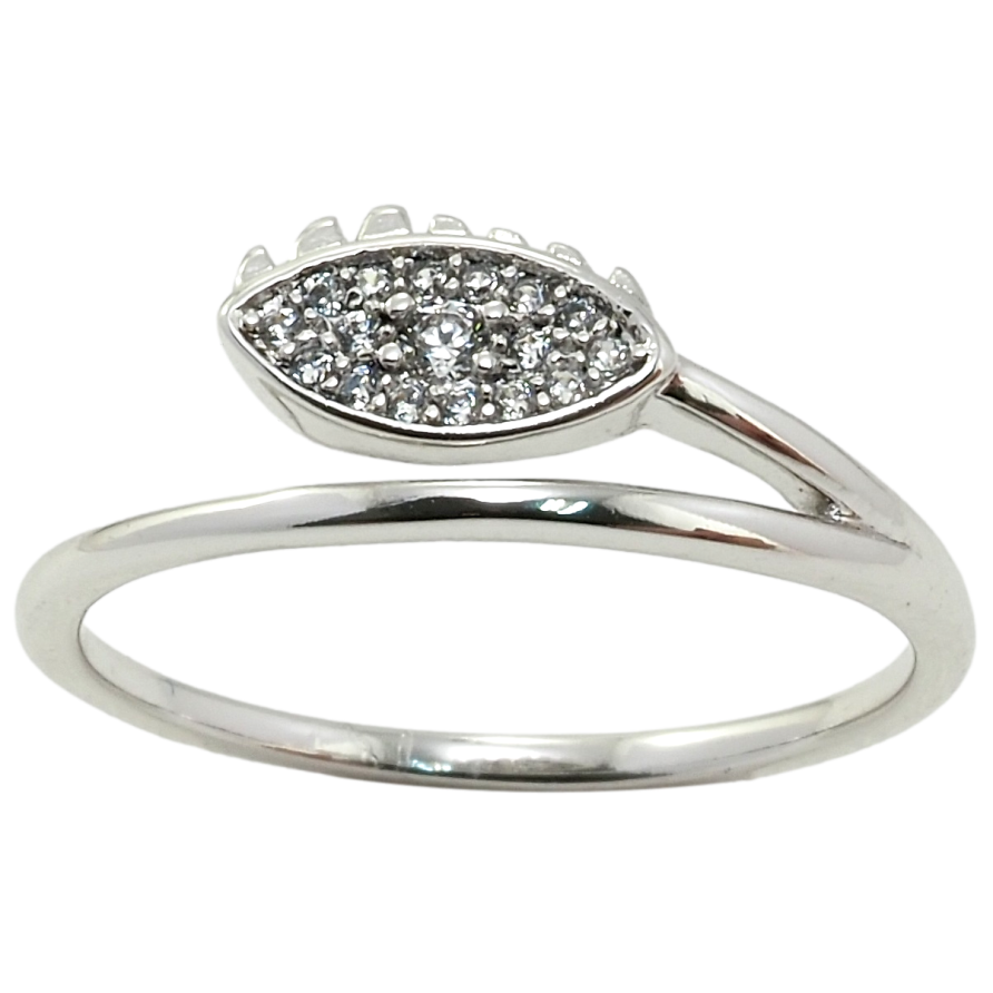 Кольцо Xuping Родий Овал инкрустация цирконием фото №1