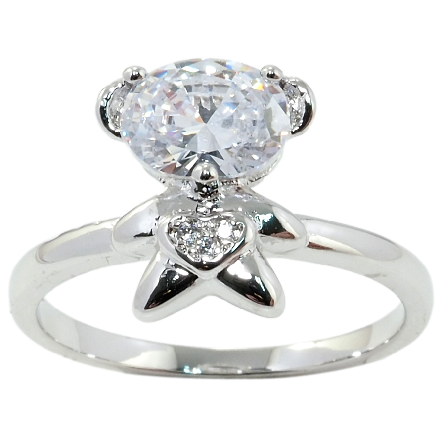 Каблучка Xuping Родій Ведмедик з фіанітом фото №1