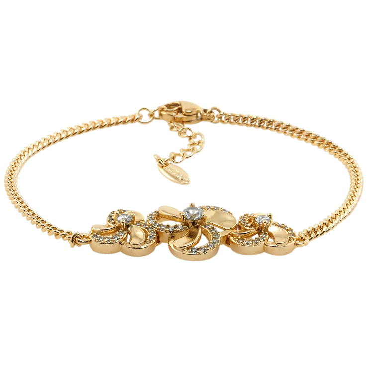 Браслет Xuping Позолота 18K Три цветка длина с доп.цепочкой 17.5-20,5см х 2мм фото №20