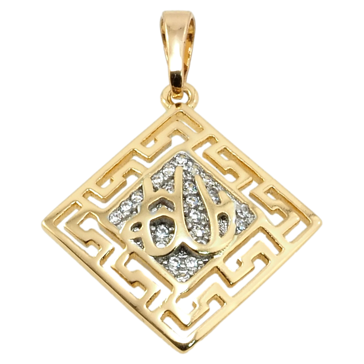Кулон Xuping Позолота 18K + Родий Резной ромб с цирконием для цепочки до 5мм фото №17 Кулон Xuping Позолота 18K + Родий Резной ромб с цирконием для цепочки до 5мм фото №17