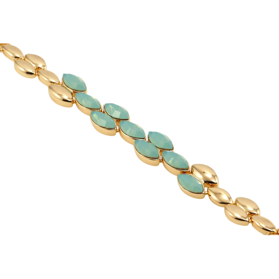 Браслет Xuping цвет 18K с кр-ми Swarovski Кристаллы Turquoise доп. замок на два размера 18.5,20см х фото №1 Браслет Xuping цвет 18K с кр-ми Swarovski Кристаллы Turquoise доп. замок на два размера 18.5,20см х фото №1