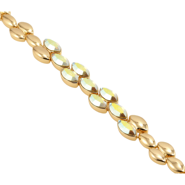 Браслет Xuping цвет 18K с кр-ми Swarovski Кристаллы АВ доп. замок на два размера 18,20см х 5-11мм фото №18 Браслет Xuping цвет 18K с кр-ми Swarovski Кристаллы АВ доп. замок на два размера 18,20см х 5-11мм фото №18