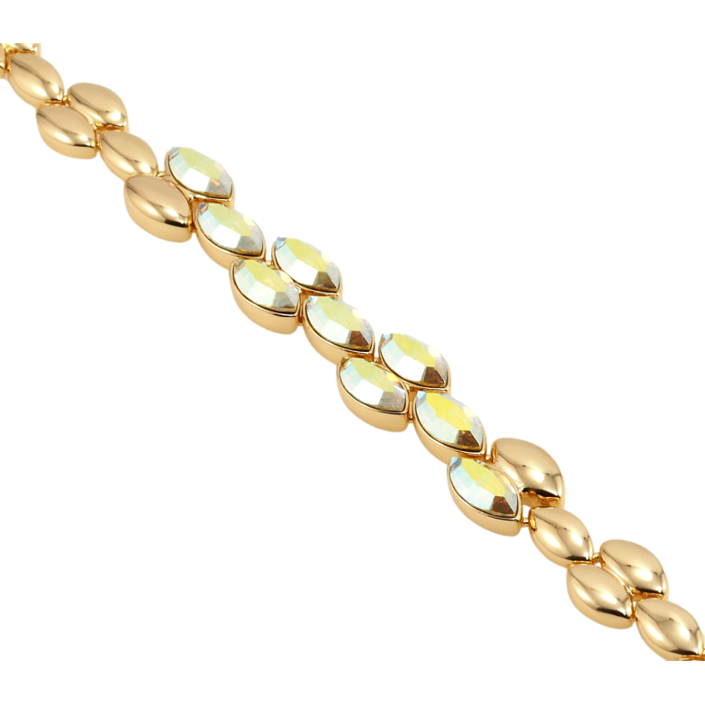 Браслет Xuping цвет 18K с кр-ми Swarovski Кристаллы АВ доп. замок на два размера 18,20см х 5-11мм фото №1 Браслет Xuping цвет 18K с кр-ми Swarovski Кристаллы АВ доп. замок на два размера 18,20см х 5-11мм фото №1