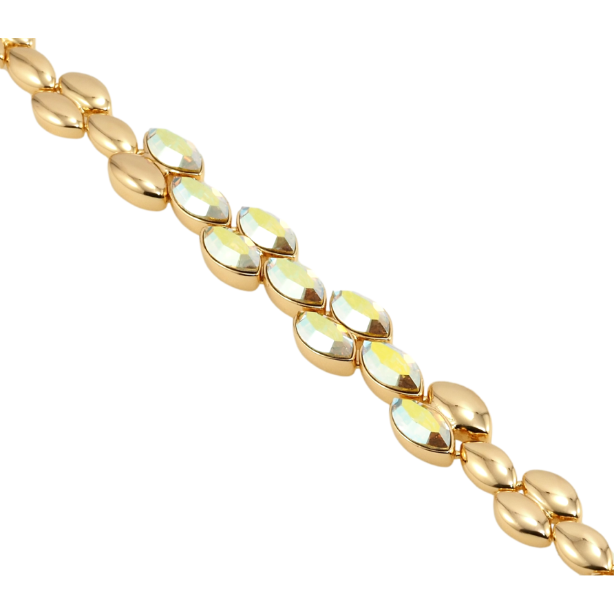 Браслет Xuping цвет 18K с кр-ми Swarovski Кристаллы АВ доп. замок на два размера 18,20см х 5-11мм фото №1 Браслет Xuping цвет 18K с кр-ми Swarovski Кристаллы АВ доп. замок на два размера 18,20см х 5-11мм фото №1