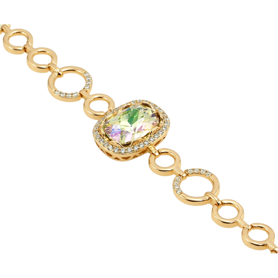 Браслет Xuping цвет 18K с кр-ми Swarovski Кристалл Vitrail Light доп.замок на два размера 16,18.5см х фото №1 Браслет Xuping цвет 18K с кр-ми Swarovski Кристалл Vitrail Light доп.замок на два размера 16,18.5см х фото №1