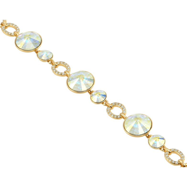 Браслет Xuping цвет 18K с кр-ми Swarovski Кристаллы АВ длина 16см х 7-8мм фото №1 Браслет Xuping цвет 18K с кр-ми Swarovski Кристаллы АВ длина 16см х 7-8мм фото №1