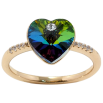 Кольцо Xuping цвет Позолота 18K с кр-ми Swarovski "Кристальное сердце Vitrail Medium" фото №2