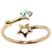 Кольцо Xuping цвет Позолота 18K с кр-ми Swarovski "Звезды с кристаллом АВ" фото №2 Кольцо Xuping цвет Позолота 18K с кр-ми Swarovski "Звезды с кристаллом АВ" фото №2