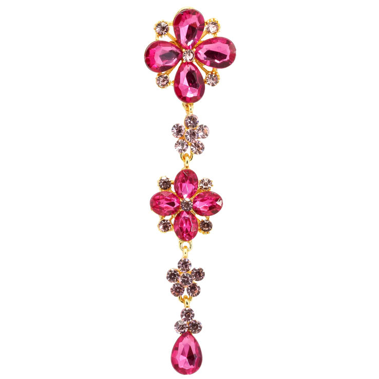 Брошка Квіткова підвіска з рожевими стразами фото №15 Брошка Квіткова підвіска з рожевими стразами фото №15