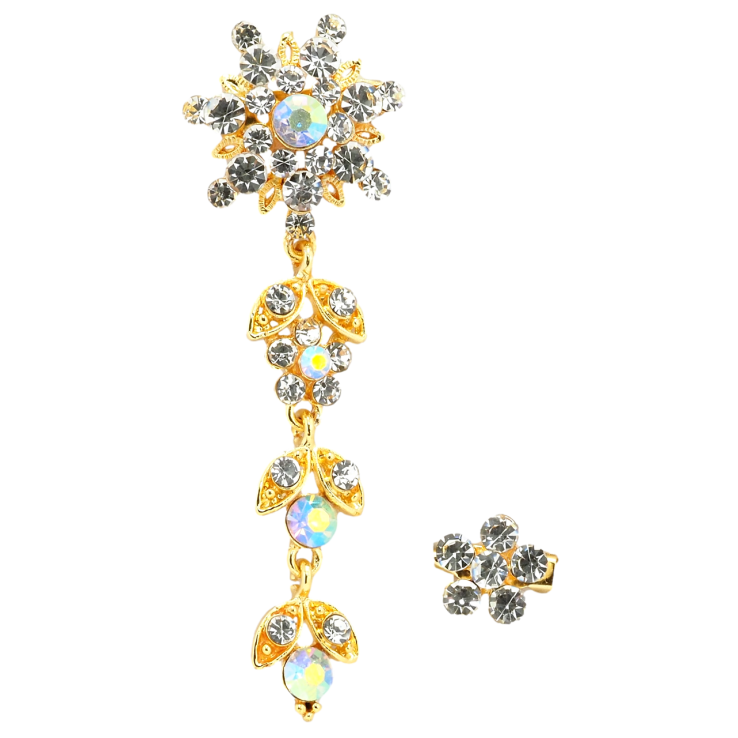 Брошь Две цветочные броши со стразами фото №14