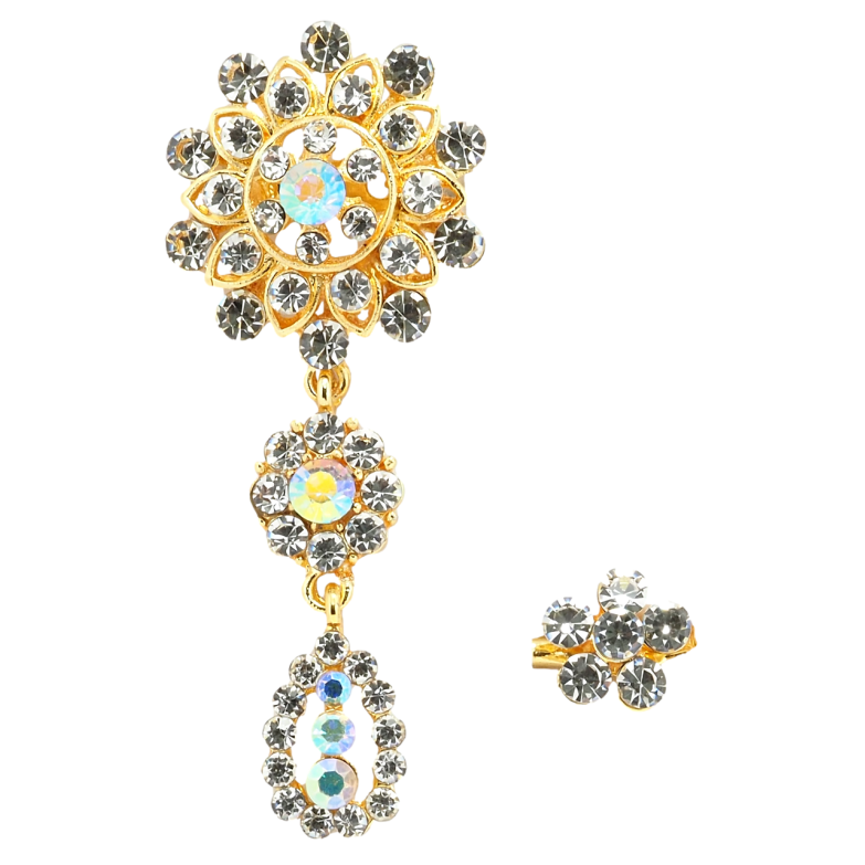 Брошь Две цветочные броши с стразами фото №1 Брошь Две цветочные броши с стразами фото №1