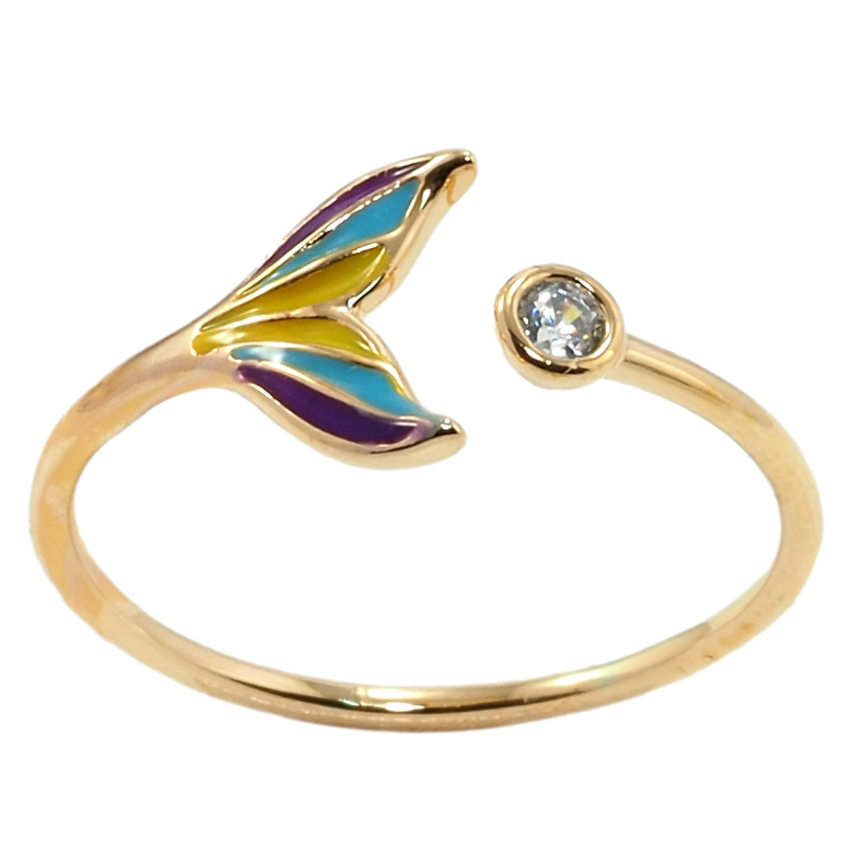 Кольцо Xuping Позолота 18K Хвост с цирконием фото №2