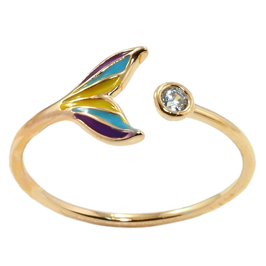 Кольцо Xuping Позолота 18K Хвост с цирконием фото №1