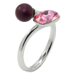 Кольцо Xuping цвет Родий с кр-ми Swarovski Кристалл Rose с шариком, ø 6мм, 6х8мм фото №2 Кольцо Xuping цвет Родий с кр-ми Swarovski Кристалл Rose с шариком, ø 6мм, 6х8мм фото №2