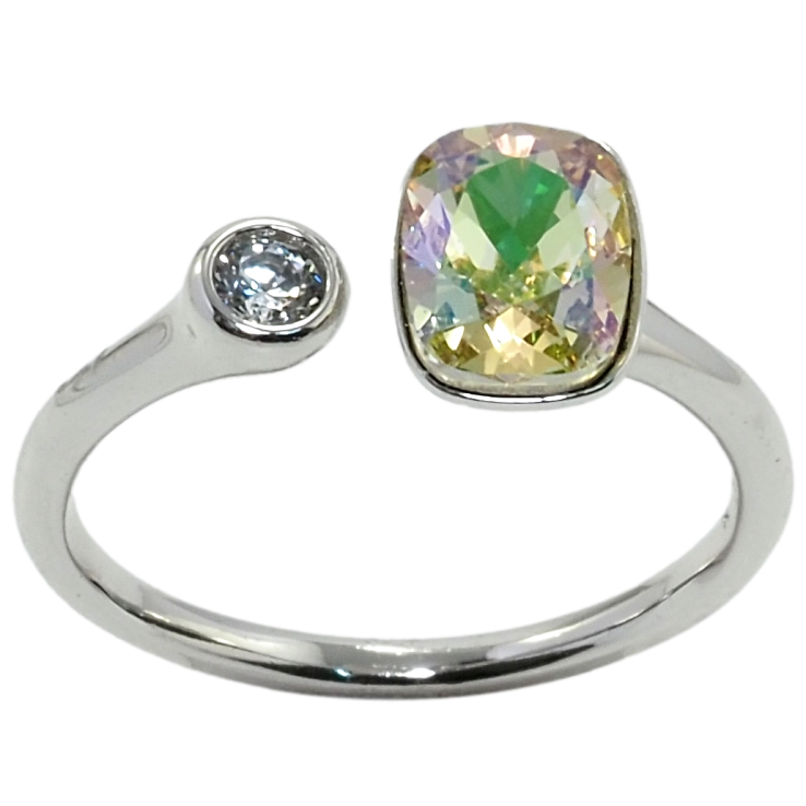 Кольцо Xuping цвет Родий с кр-ми Swarovski Кристалл Luminous Green с кристаллом фото №18 Кольцо Xuping цвет Родий с кр-ми Swarovski Кристалл Luminous Green с кристаллом фото №18