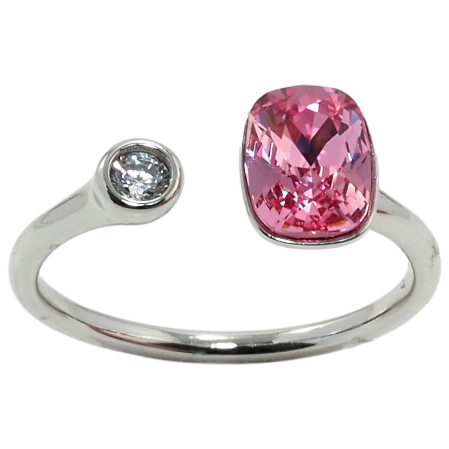 Кольцо Xuping цвет Родий с кр-ми Swarovski Кристалл Rose с кристаллом фото №1 Кольцо Xuping цвет Родий с кр-ми Swarovski Кристалл Rose с кристаллом фото №1