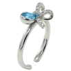 Кольцо Xuping цвет Родий с кр-ми Swarovski Бант с кристаллом Aquamarine фото №2 Кольцо Xuping цвет Родий с кр-ми Swarovski Бант с кристаллом Aquamarine фото №2