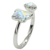 Кольцо Xuping цвет Родий с кр-ми Swarovski Бабочка с цветком кристалл АВ фото №2 Кольцо Xuping цвет Родий с кр-ми Swarovski Бабочка с цветком кристалл АВ фото №2