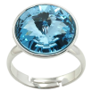 Каблучка Xuping колір Родій з кр-ми Swarovski "Кристал Aquamarine ø 16мм" фото №2 Каблучка Xuping колір Родій з кр-ми Swarovski "Кристал Aquamarine ø 16мм" фото №2