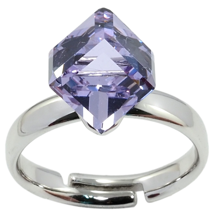 Кольцо Xuping цвет Родий с кр-ми Swarovski Кристальный куб Tanzanite, 8х8мм фото №22 Кольцо Xuping цвет Родий с кр-ми Swarovski Кристальный куб Tanzanite, 8х8мм фото №22